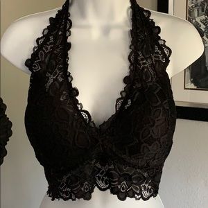 Black lace bralette